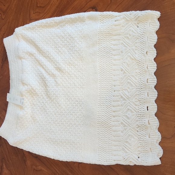 NWT ANTHROPOLOGIE white sweater skirt - Picture 2 of 12